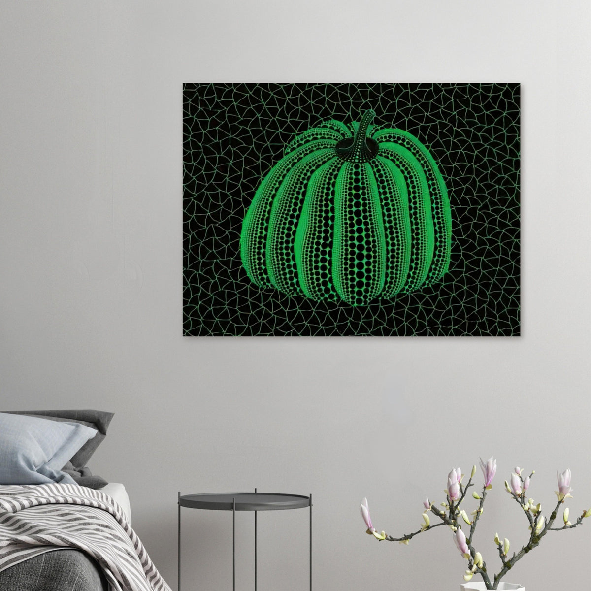 Yayoi Kusama poster — Pumpkin (GY) is one precisely named variation on Yayoi Kusama’s iconic pumpkin theme