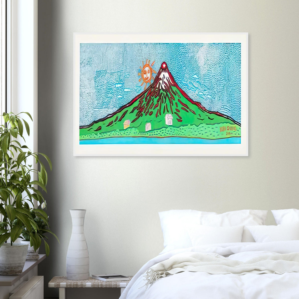 Yayoi Kusama framed print — Mt. Fuji in Seven Colours: All About Mt. Fuji That I Have Loved My Whole Life is