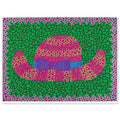 Yayoi Kusama poster — Chapeau II from Amour pour Toujours elevates a simple hat into a decorative, almost theatrical object, 15x20 cm / 6x8″