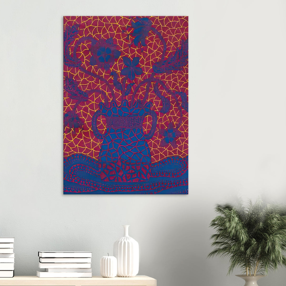 Yayoi Kusama canvas print — The title Flowers (4) describes another distinct stop in Kusama’s sustained botanical exploration