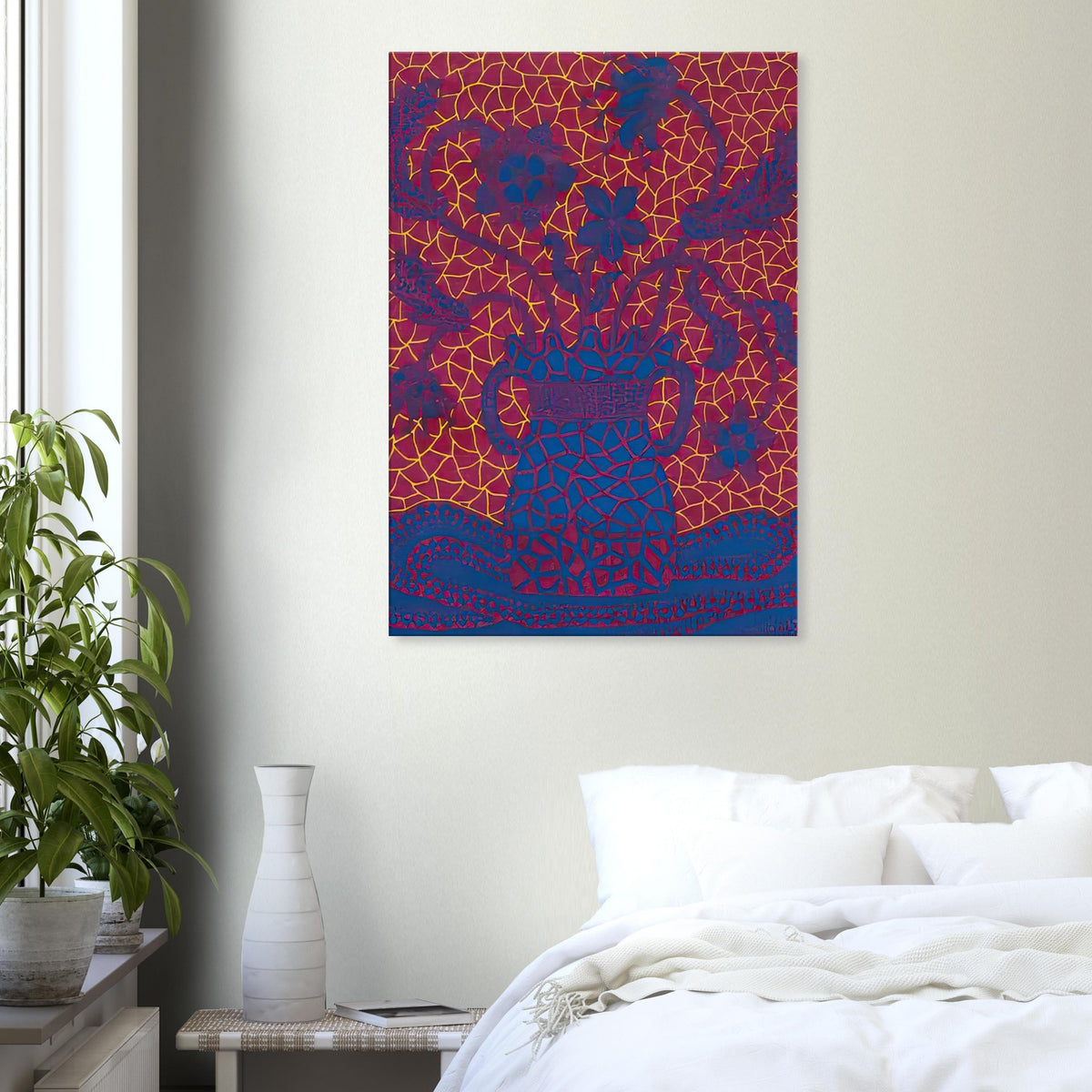 Yayoi Kusama canvas print — The title Flowers (4) describes another distinct stop in Kusama’s sustained botanical exploration