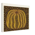 Yayoi Kusama canvas print — Small Pumpkin focuses on a compact, approachable version of Kusama’s most familiar motif, 45x60 cm / 18x24″