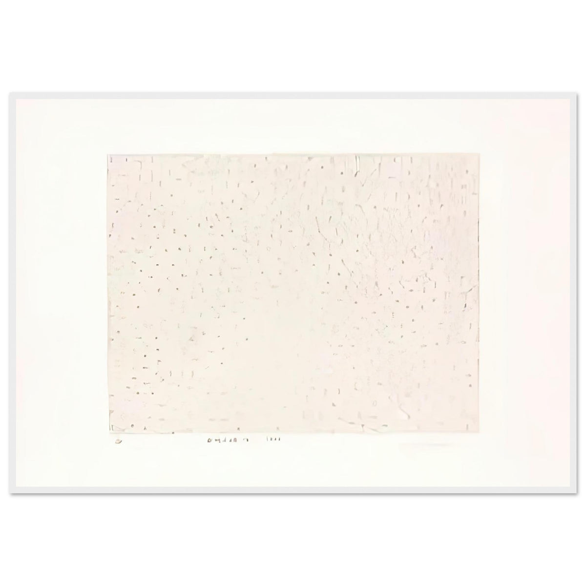 Yayoi Kusama framed print — Infinity Nets (B) [Kusama 204] explores Kusama’s Infinity Net as a field built from countless repeated marks, white frame, 70x100 cm / 28x40″