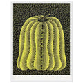 Yayoi Kusama framed print — Pumpkin (Yellow) [Kusama 16] offers another iteration of the artist’s familiar golden gourd, white frame, 30x40 cm / 12x16″