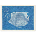 Yayoi Kusama poster — Fish (2) gives the fish’s streamlined body and sense of underwater movement a graphic role, 15x20 cm / 6x8″