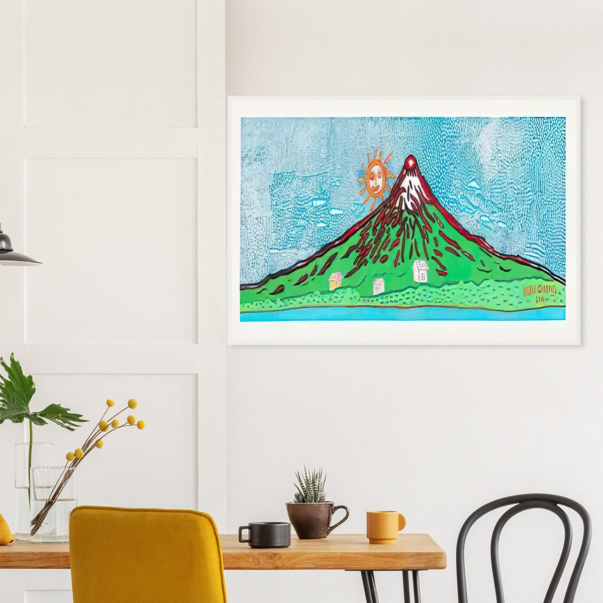 Yayoi Kusama framed print — Mt. Fuji in Seven Colours: All About Mt. Fuji That I Have Loved My Whole Life is