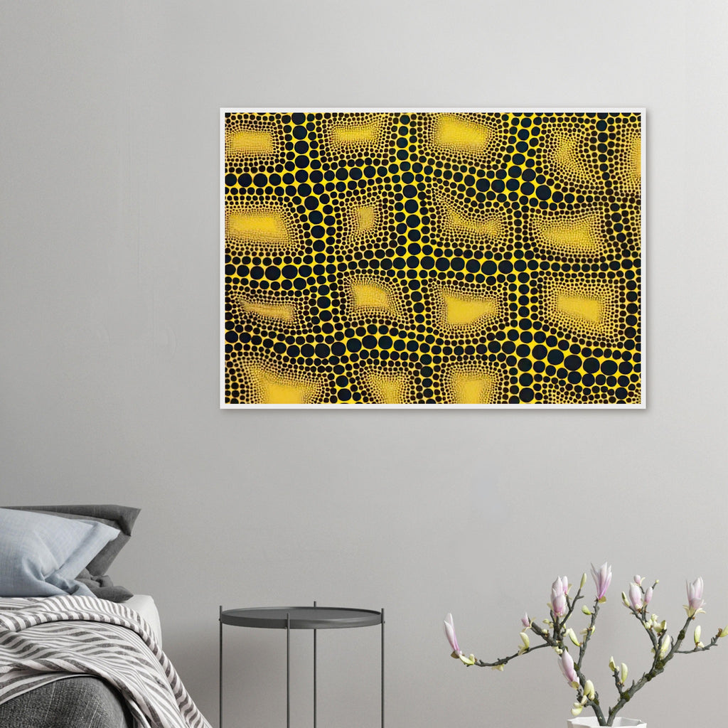 Yayoi Kusama framed print — Town introduces a built environment into Kusama’s range of natural and domestic subjects