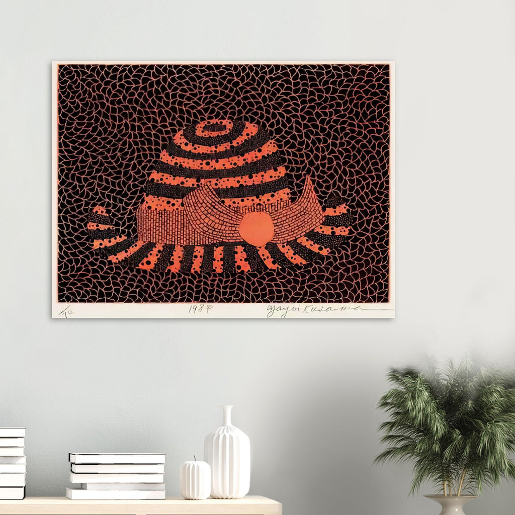 Yayoi Kusama poster — Hat (2) turns an everyday hat into a subject for playful observation
