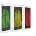 Yayoi Kusama canvas print — Pumpkin 2000 (Set) uses a set treatment to reinterpret one of Kusama’s most affectionate subjects, 45x60 cm / 18x24″