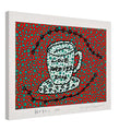 Yayoi Kusama canvas print — Morning Is Here (C) joins a series of compact 2004 prints in which the beginning of the day becomes a subject for personal symbols and tightly controlled graphic, 45x60 cm / 18x24″