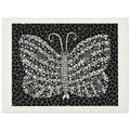Yayoi Kusama poster — Butterfly [Kusama 18] by Yayoi Kusama takes the lightness of a butterfly and gives it graphic intensity through pattern, 15x20 cm / 6x8″