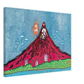 Yayoi Kusama canvas print — Mt. Fuji in Seven Colours: Mt. Fuji I Love is Kusama’s red interpretation of the celebrated Japanese mountain. The, 45x60 cm / 18x24″