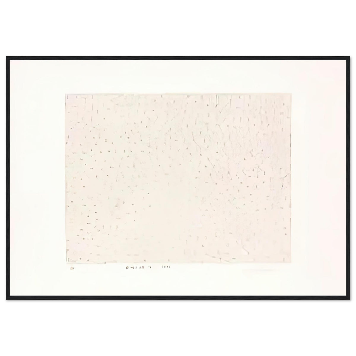 Yayoi Kusama framed print — Infinity Nets (B) [Kusama 204] explores Kusama’s Infinity Net as a field built from countless repeated marks, black frame, 70x100 cm / 28x40″