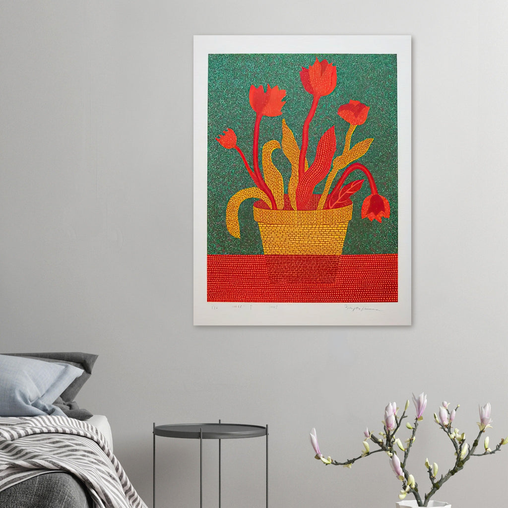 Yayoi Kusama poster — This file is labelled Flowers B , suggesting another independent arrangement within Kusama’s abundant botanical work