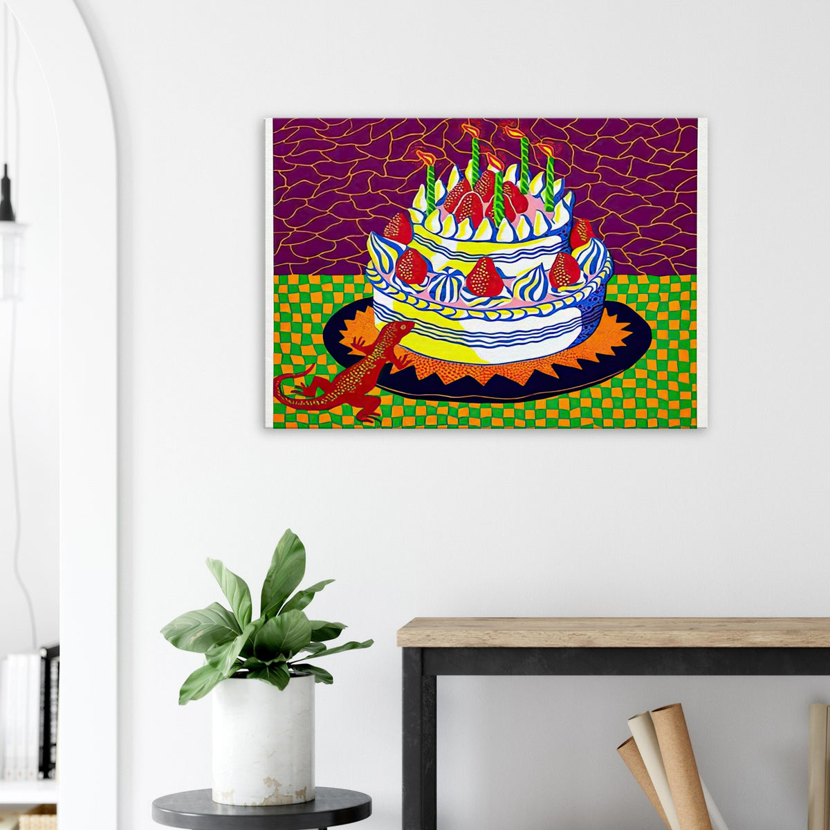 Yayoi Kusama canvas print — Night introduces a quieter, open-ended atmosphere into a body of work often associated with highly charged repetition