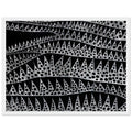 Yayoi Kusama framed print — Waves (TWXZO) approaches the motion of water as a patterned, repeating event, white frame, 30x40 cm / 12x16″