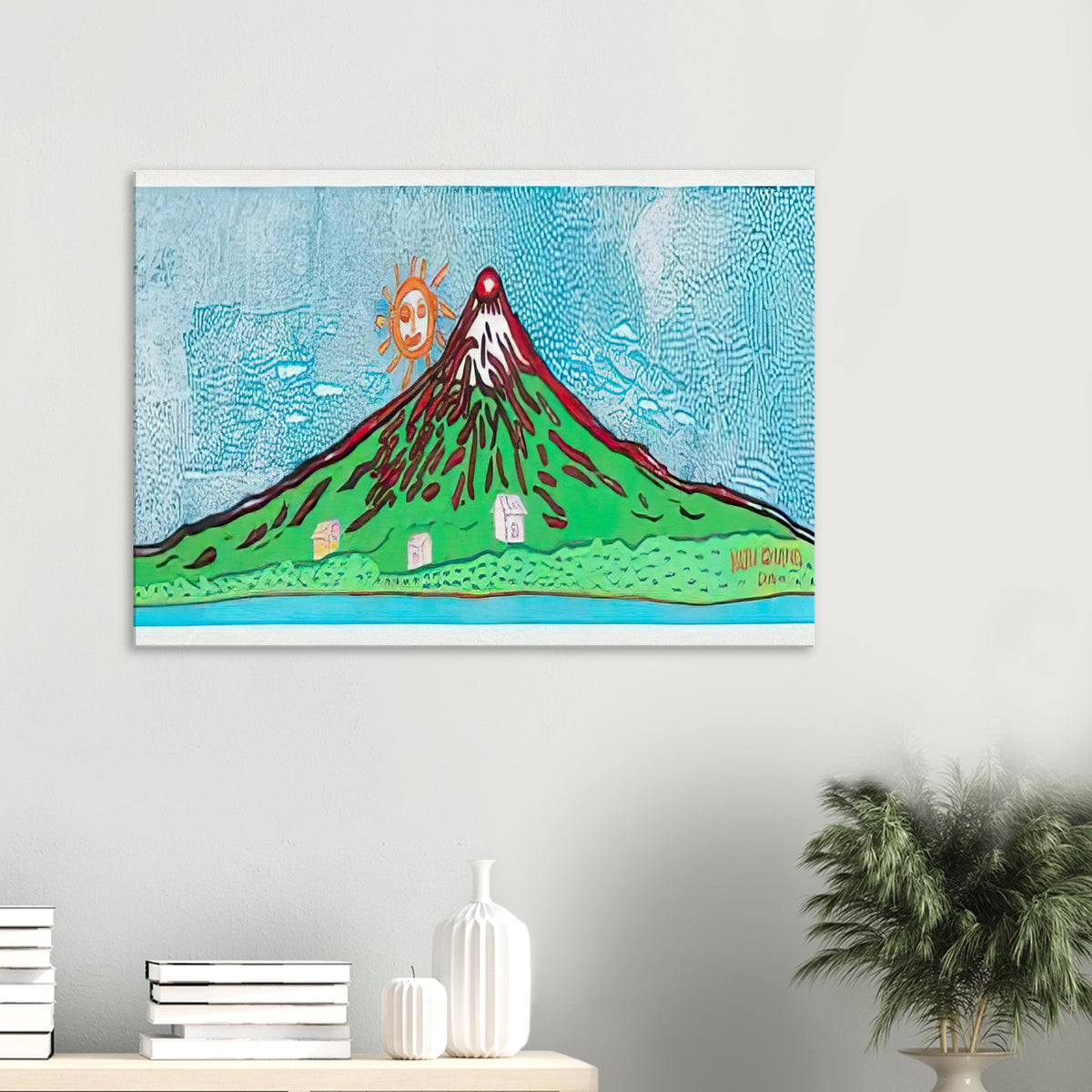 Yayoi Kusama canvas print — Mt. Fuji in Seven Colours: All About Mt. Fuji That I Have Loved My Whole Life is