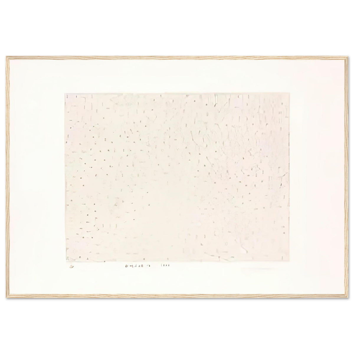 Yayoi Kusama framed print — Infinity Nets (B) [Kusama 204] explores Kusama’s Infinity Net as a field built from countless repeated marks, wood frame, 70x100 cm / 28x40″