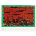 Yayoi Kusama poster — New York recalls the city where Kusama developed a radical artistic language of nets, soft sculpture and experimental performance, 15x20 cm / 6x8″