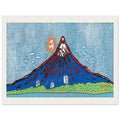 Yayoi Kusama framed print — Mt, white frame, 30x40 cm / 12x16″