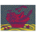 Yayoi Kusama poster — Fruit Basket (5) by Yayoi Kusama explores one of the artist’s recurring subjects: the abundance of ordinary fruit, 15x20 cm / 6x8″