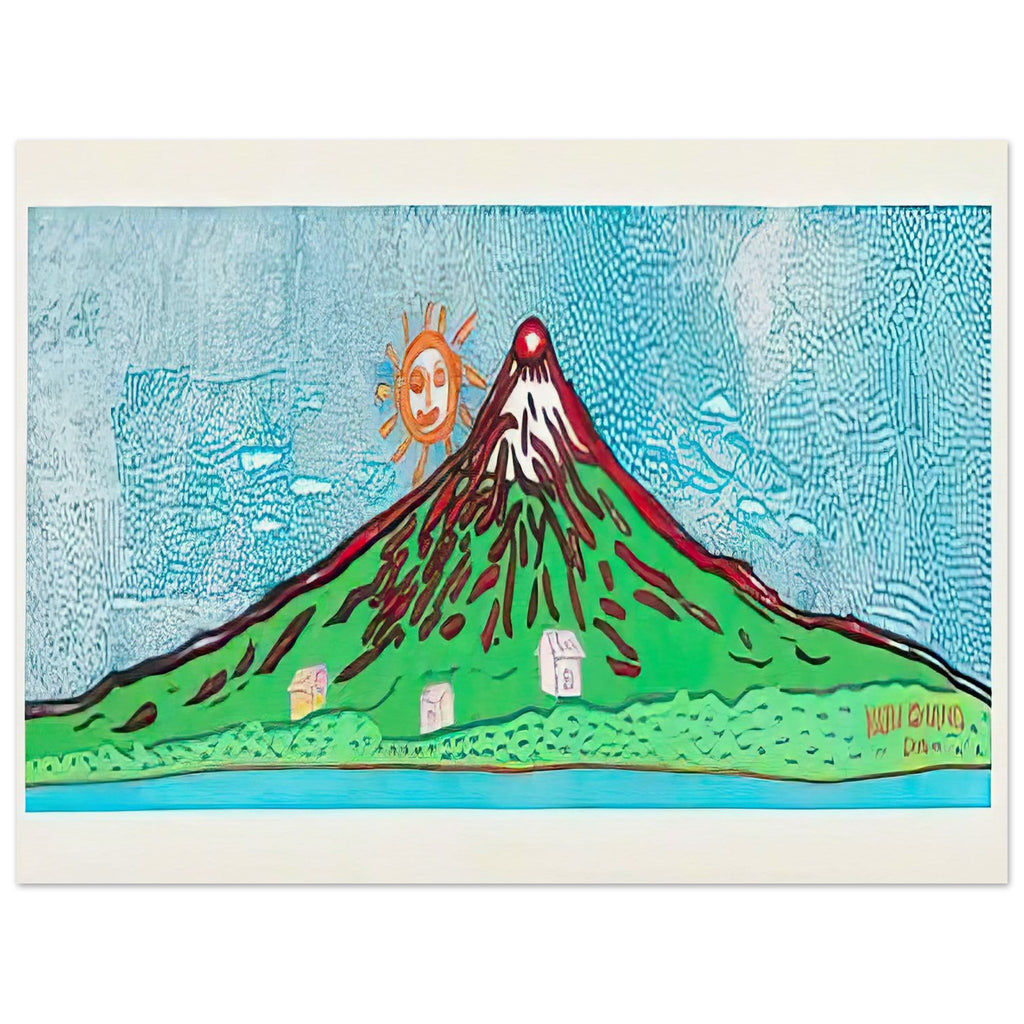 Yayoi Kusama poster — Mt. Fuji in Seven Colours: All About Mt. Fuji That I Have Loved My Whole Life is, 15x20 cm / 6x8″