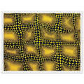 Yayoi Kusama framed print — Town introduces a built environment into Kusama’s range of natural and domestic subjects, white frame, 30x40 cm / 12x16″
