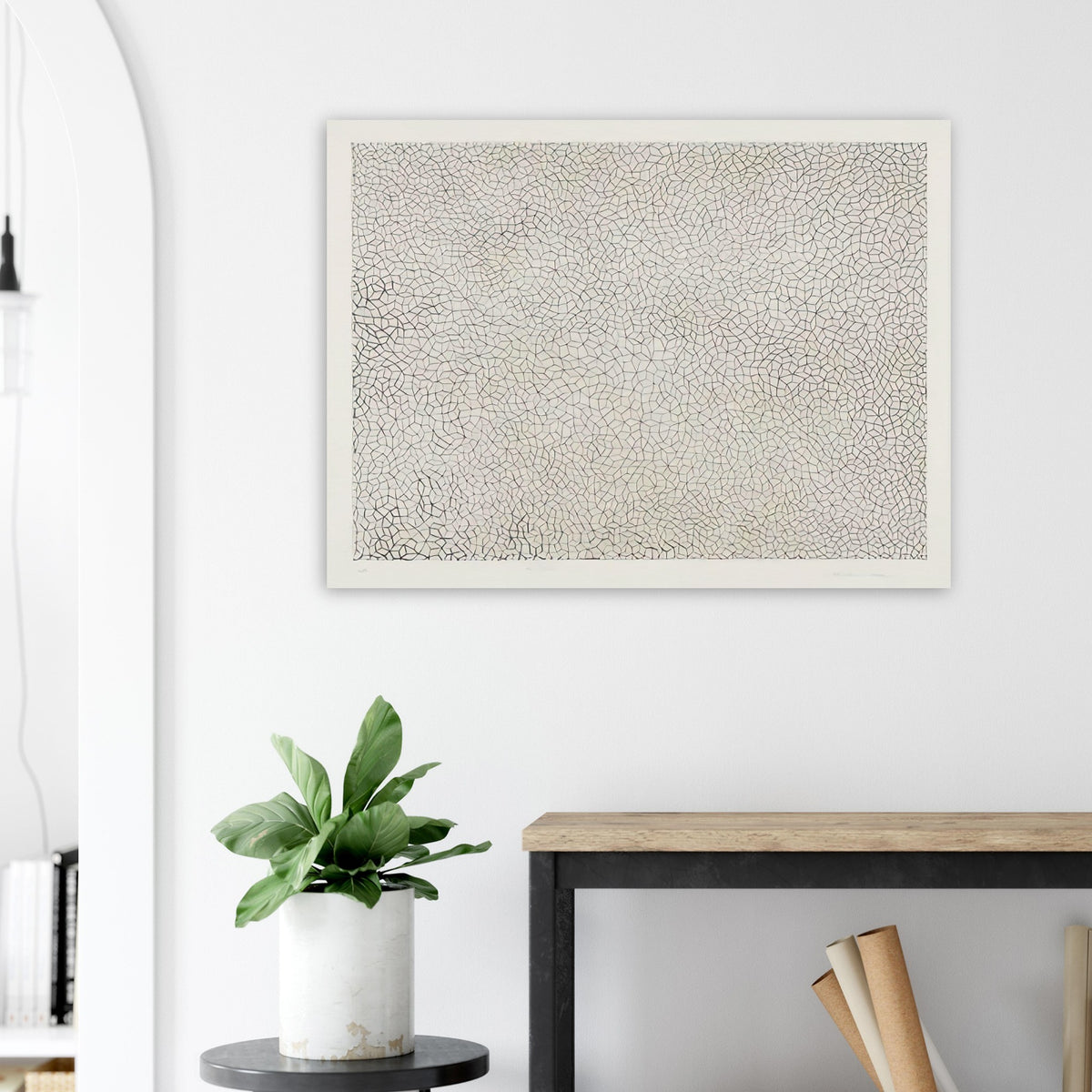 Yayoi Kusama poster — Infinity Nets (Image 3) explores Kusama’s Infinity Net as a field built from countless repeated marks