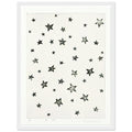 Yayoi Kusama framed print — The sky at night can be read as an immeasurable collection of points of light, white frame, 30x40 cm / 12x16″