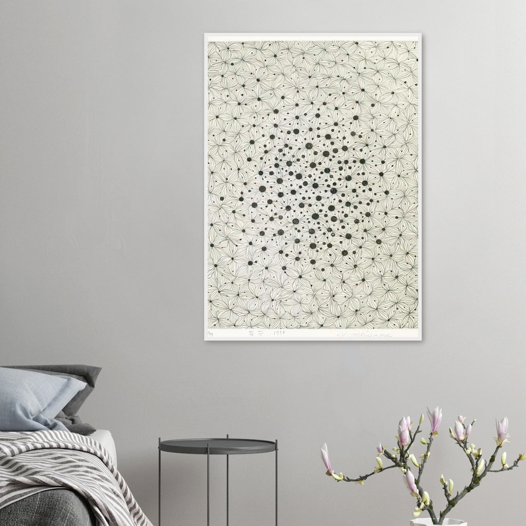 Yayoi Kusama framed print — Instead of showing a whole bouquet, Pistils and Stamens focuses attention on the reproductive structures at the heart of a flower
