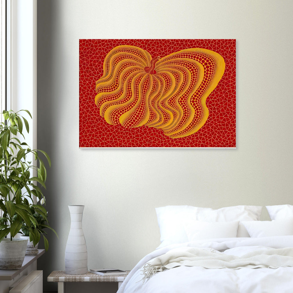 Yayoi Kusama canvas print — Dancing Pumpkin (YOR) [Kusama 321] presents the gourd as a figure in motion