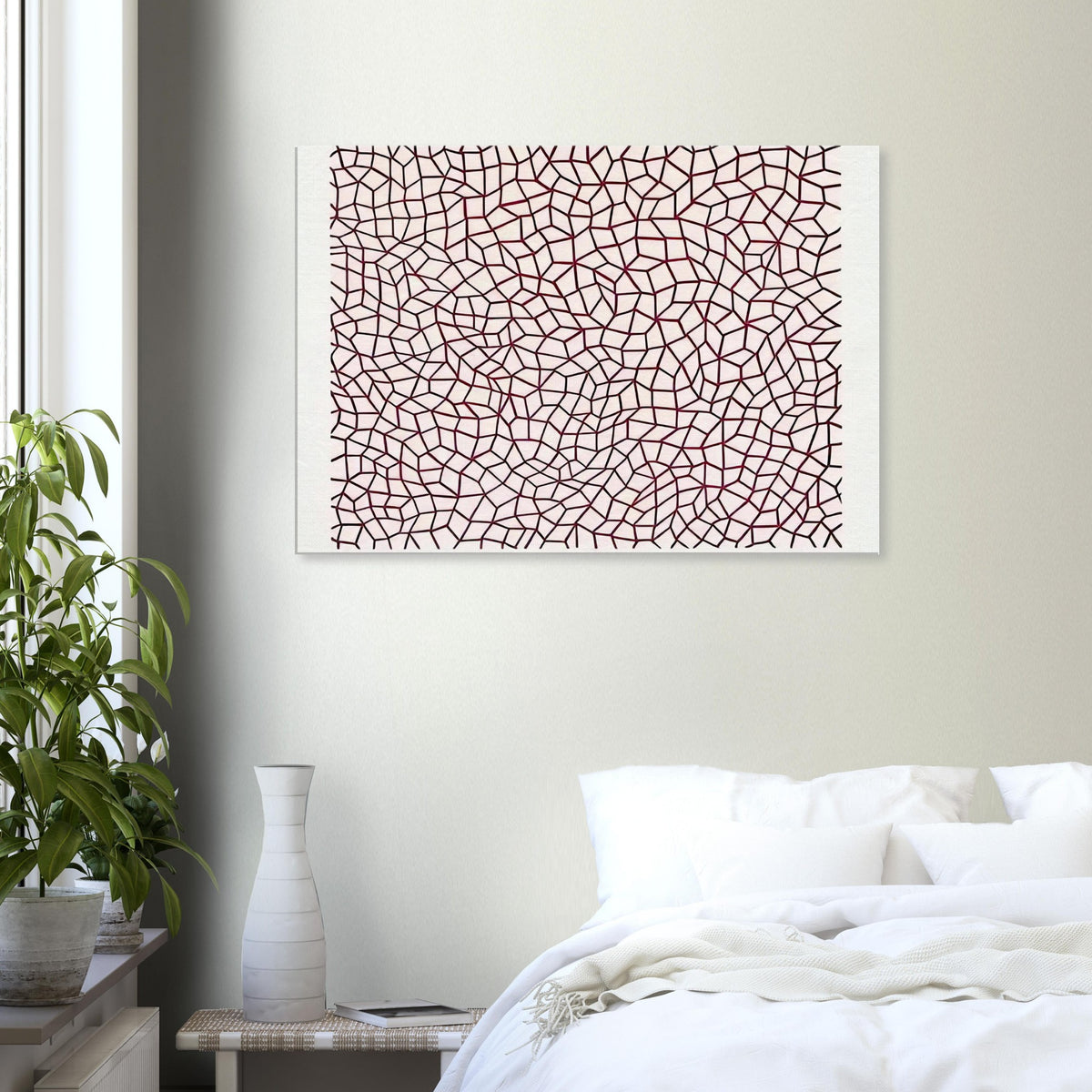 Yayoi Kusama canvas print — Infinity Nets (1958) [Kusama 14] explores Kusama’s Infinity Net as a field built from countless repeated marks