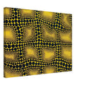 Yayoi Kusama canvas print — Town introduces a built environment into Kusama’s range of natural and domestic subjects, 45x60 cm / 18x24″