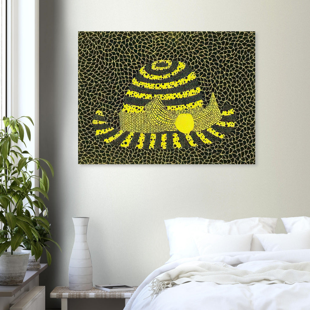 Yayoi Kusama poster — Hat (3) turns an everyday hat into a subject for playful observation