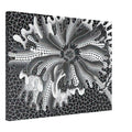 Yayoi Kusama canvas print — Flower (XL) treats a single flowering motif as a complete visual world, 45x60 cm / 18x24″