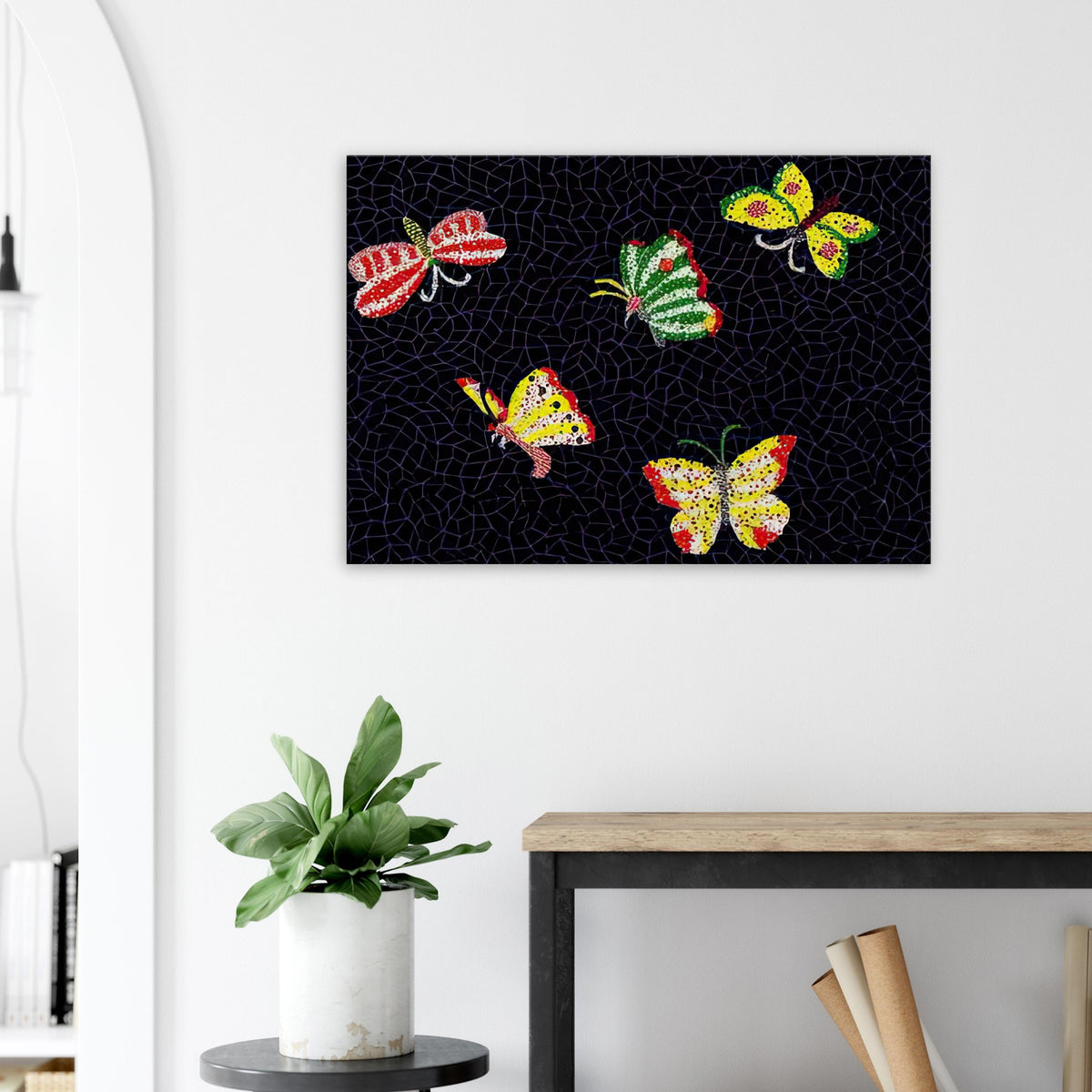 Yayoi Kusama canvas print — Butterfly [Kusama 82] by Yayoi Kusama takes the lightness of a butterfly and gives it graphic intensity through pattern