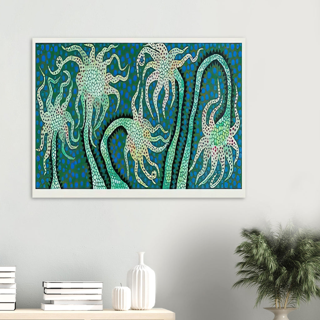Yayoi Kusama poster — Night Flowers (B) explores the mystery of blossoms after dark