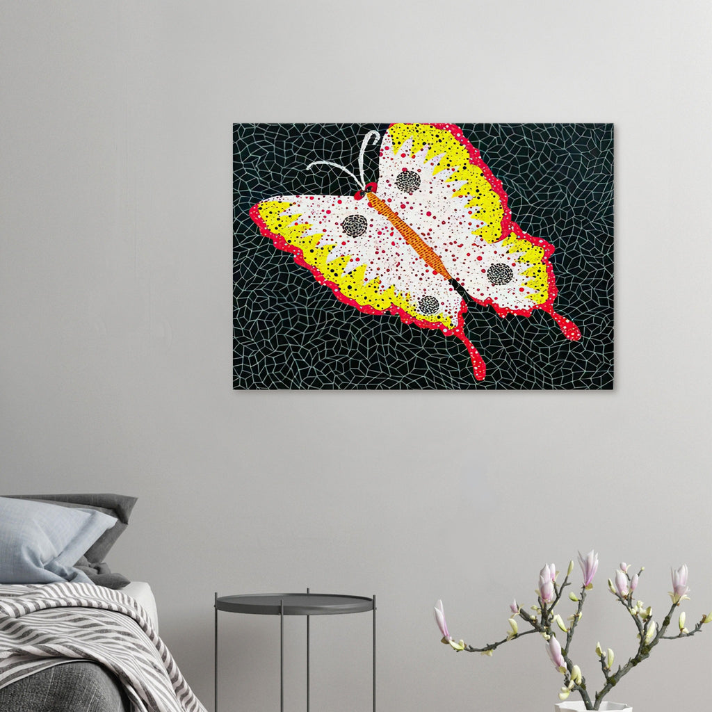 Yayoi Kusama canvas print — Butterfly [Kusama 81] by Yayoi Kusama takes the lightness of a butterfly and gives it graphic intensity through pattern