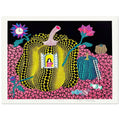 Yayoi Kusama poster — Hello (Image 1) is presented here as a poster based on Yayoi Kusama’s artwork, 15x20 cm / 6x8″