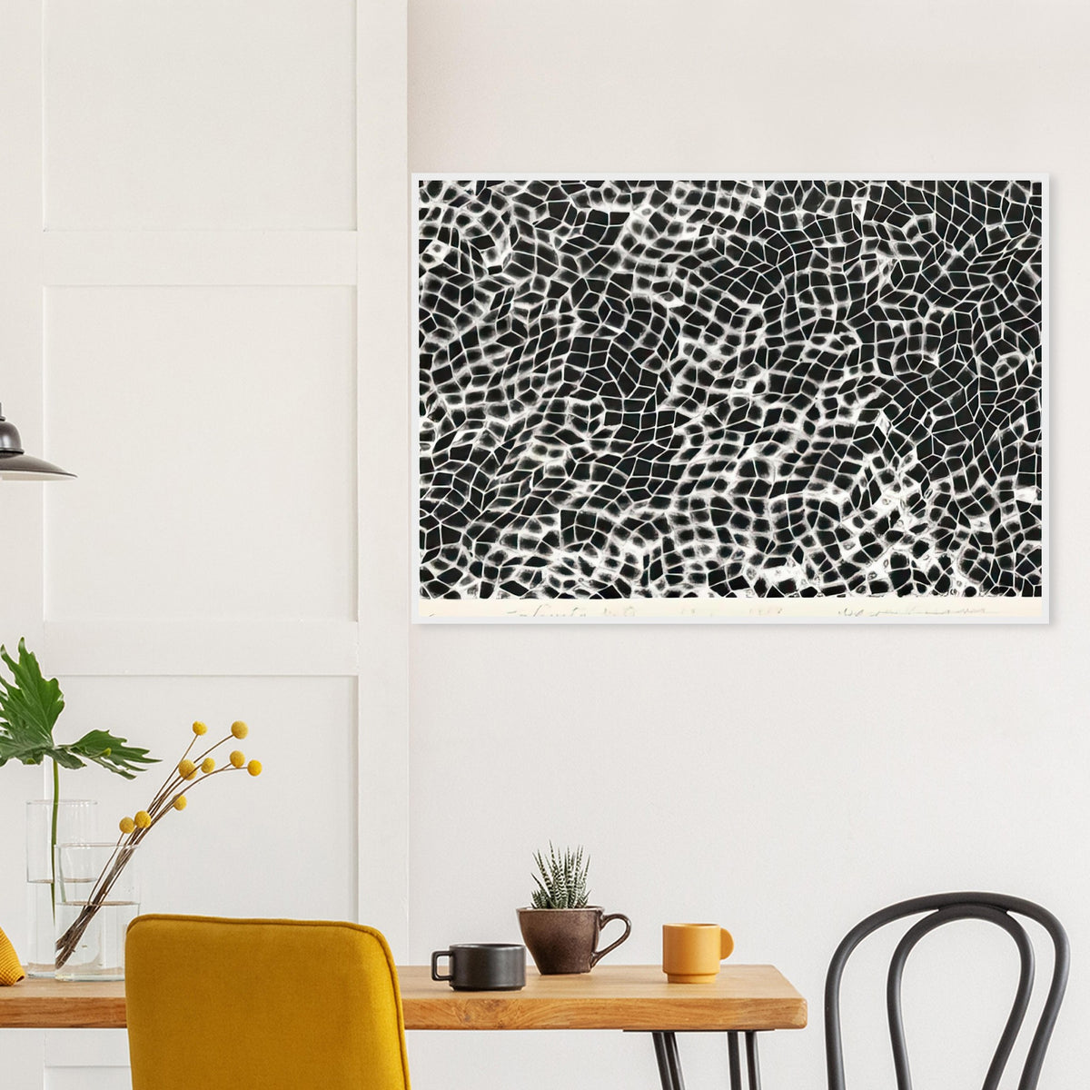 Yayoi Kusama framed print — Infinity Nets (Image 4) explores Kusama’s Infinity Net as a field built from countless repeated marks