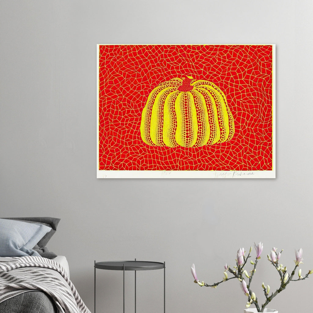 Yayoi Kusama poster — Pumpkin Orange presents Kusama’s familiar pumpkin through an explicitly orange variation