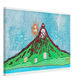 Yayoi Kusama canvas print — Mt. Fuji in Seven Colours: All About Mt. Fuji That I Have Loved My Whole Life is, 45x60 cm / 18x24″