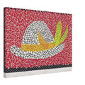 Yayoi Kusama canvas print — Hat (4) turns an everyday hat into a subject for playful observation, 45x60 cm / 18x24″