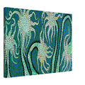 Yayoi Kusama canvas print — Night Flowers (B) explores the mystery of blossoms after dark, 45x60 cm / 18x24″