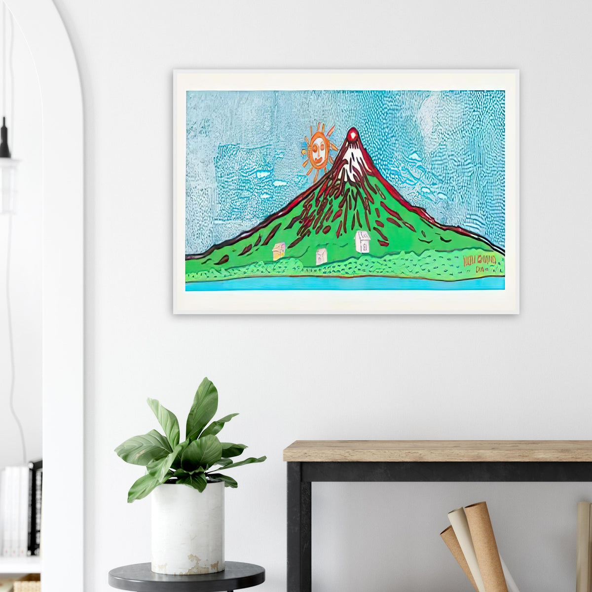 Yayoi Kusama framed print — Mt. Fuji in Seven Colours: All About Mt. Fuji That I Have Loved My Whole Life is