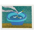 Yayoi Kusama poster — Ashtray (2) returns to the everyday smoking accessory but distinguishes this image as a second listed treatment of the motif, 15x20 cm / 6x8″