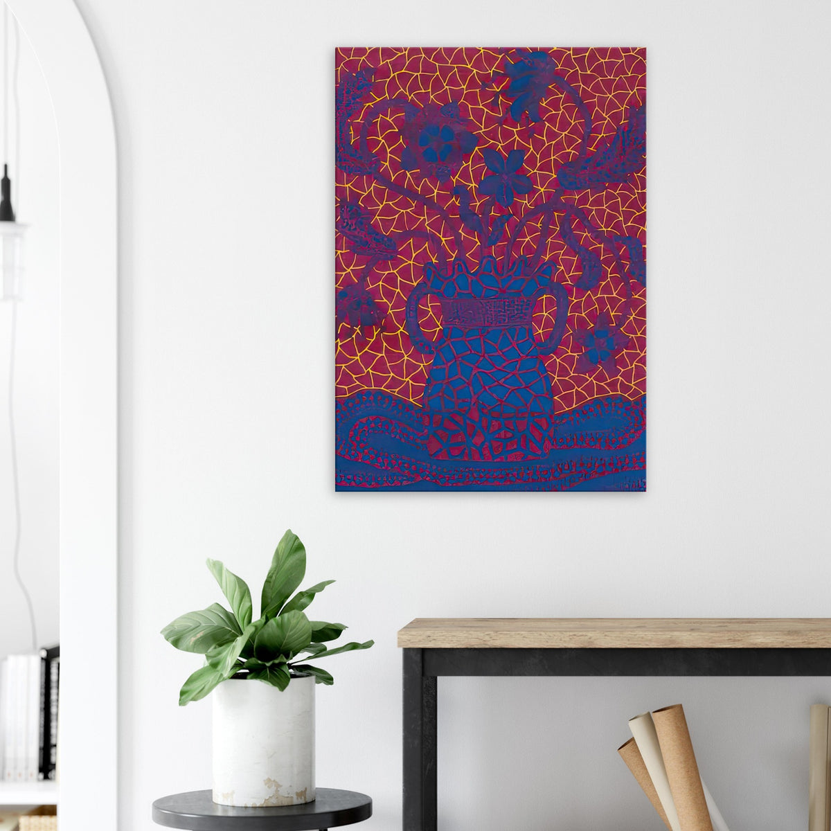 Yayoi Kusama canvas print — The title Flowers (4) describes another distinct stop in Kusama’s sustained botanical exploration