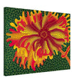 Yayoi Kusama canvas print — Flower (A) treats a single flowering motif as a complete visual world, 45x60 cm / 18x24″