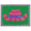 Yayoi Kusama poster — Hat II turns an everyday hat into a subject for playful observation, 15x20 cm / 6x8″
