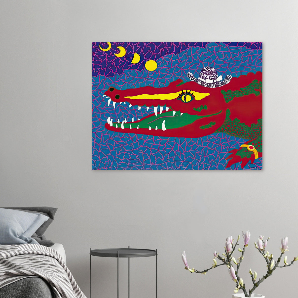 Yayoi Kusama poster — Lunar Eclipse draws on a celestial event in which one form interrupts another, creating an image of concealment and change